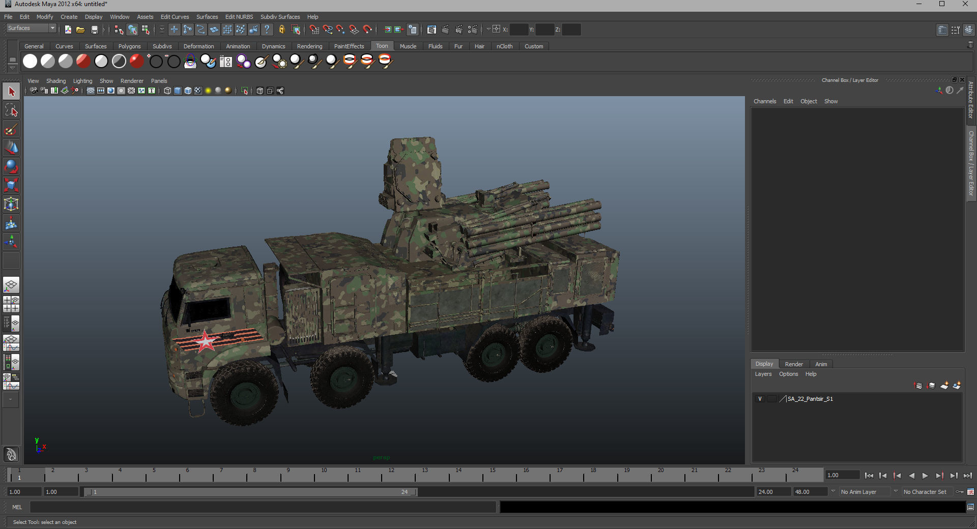 SA 22 Pantsir S1 Camo 3D model_31