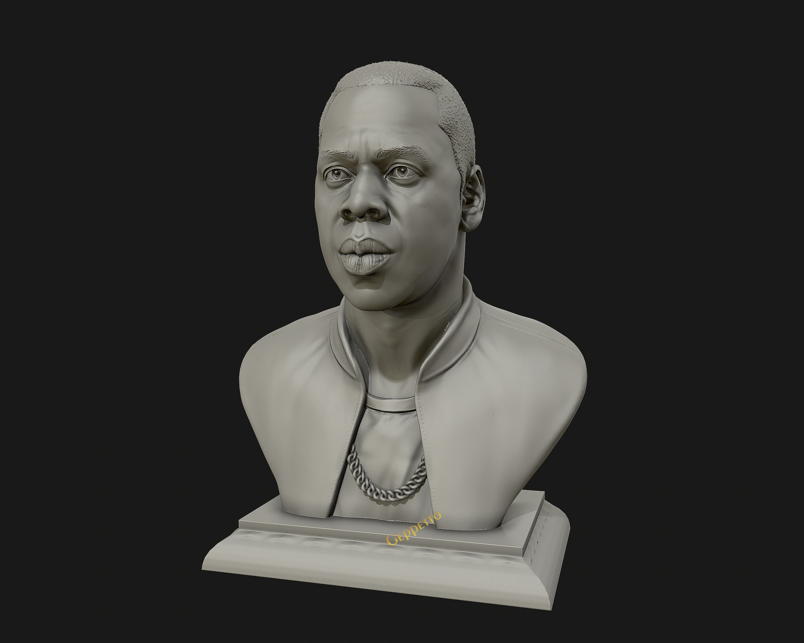 Jay Z Portrait sculpture ready to 3D print 3D print model_29