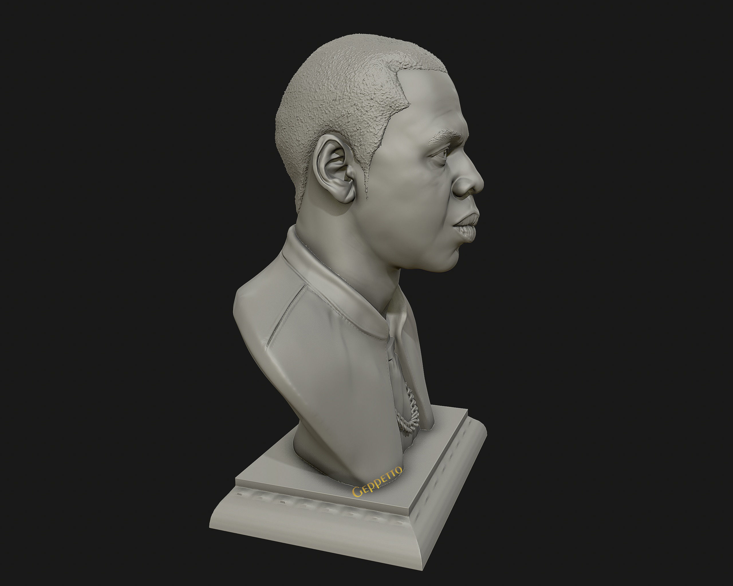 Jay Z Portrait sculpture ready to 3D print 3D print model_23