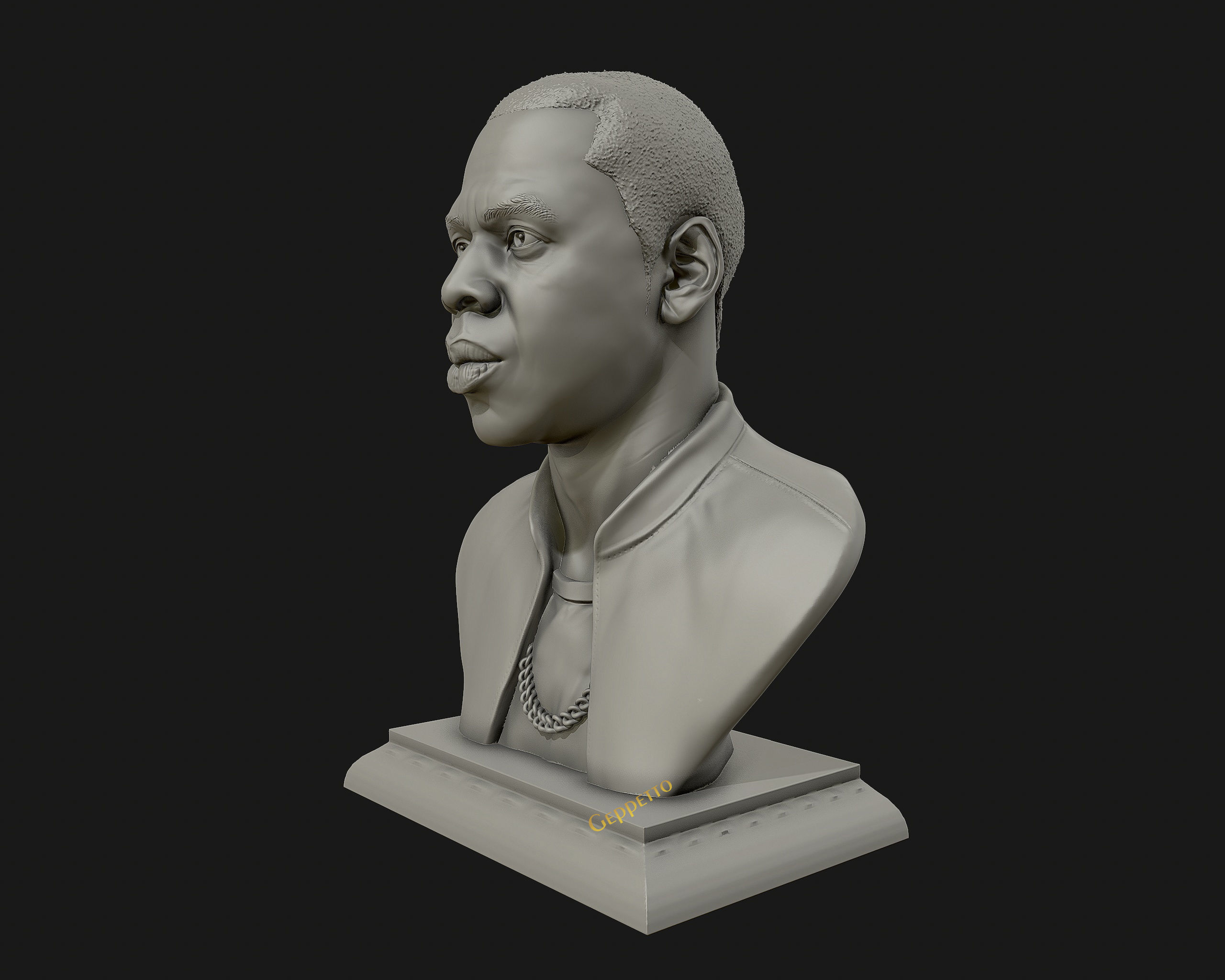 Jay Z Portrait sculpture ready to 3D print 3D print model_43