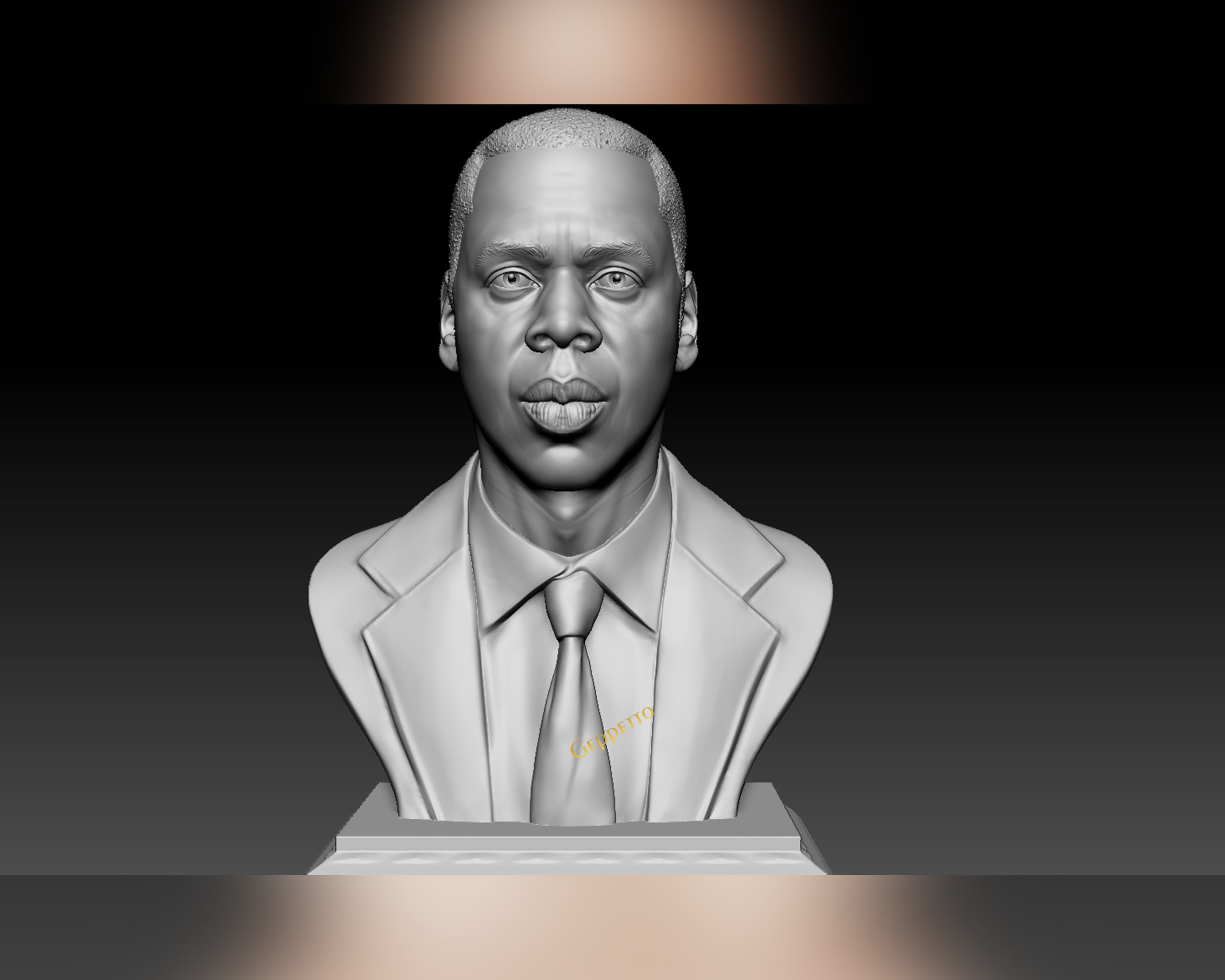 Jay Z Portrait sculpture ready to 3D print 3D print model_4