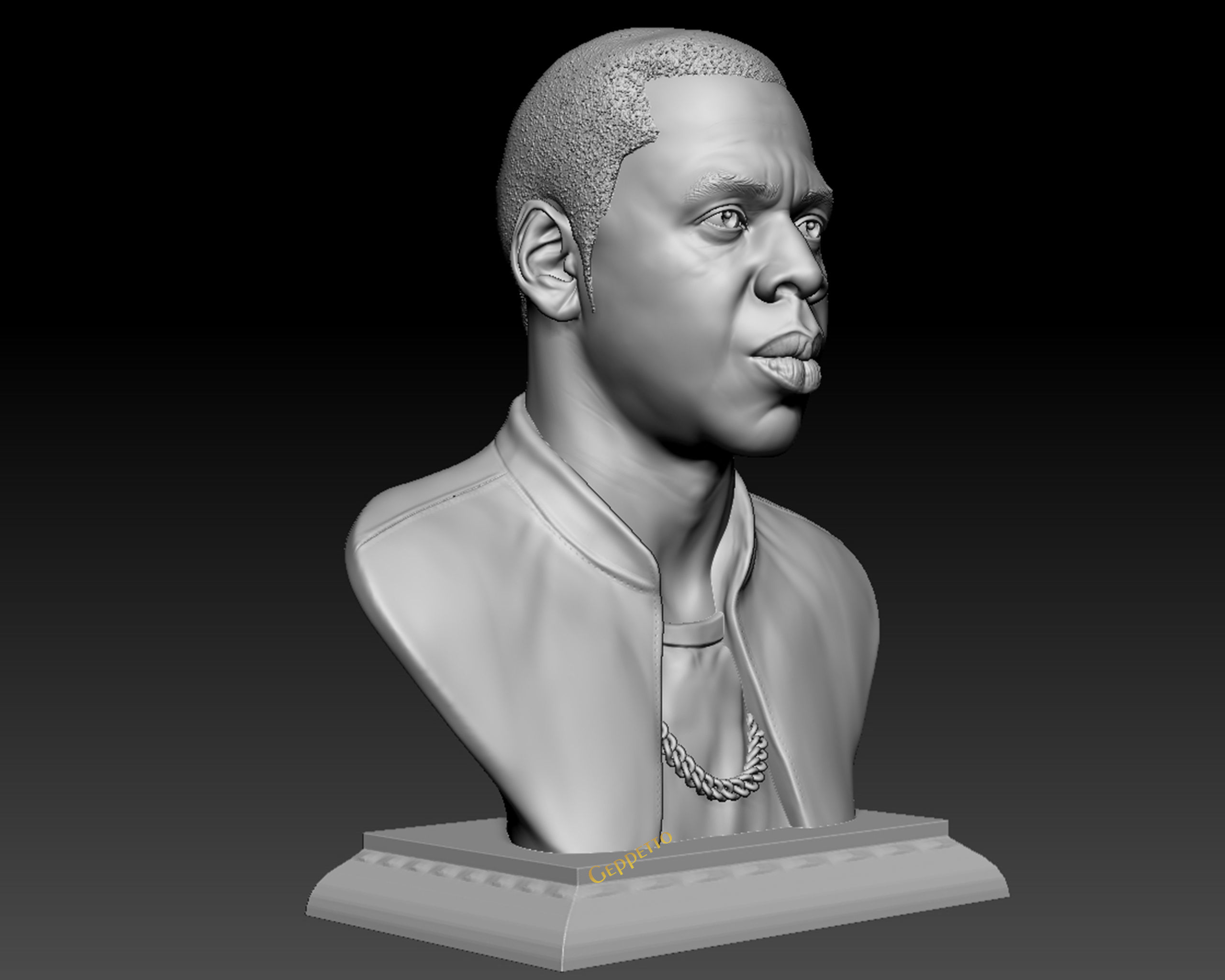Jay Z Portrait sculpture ready to 3D print 3D print model_34
