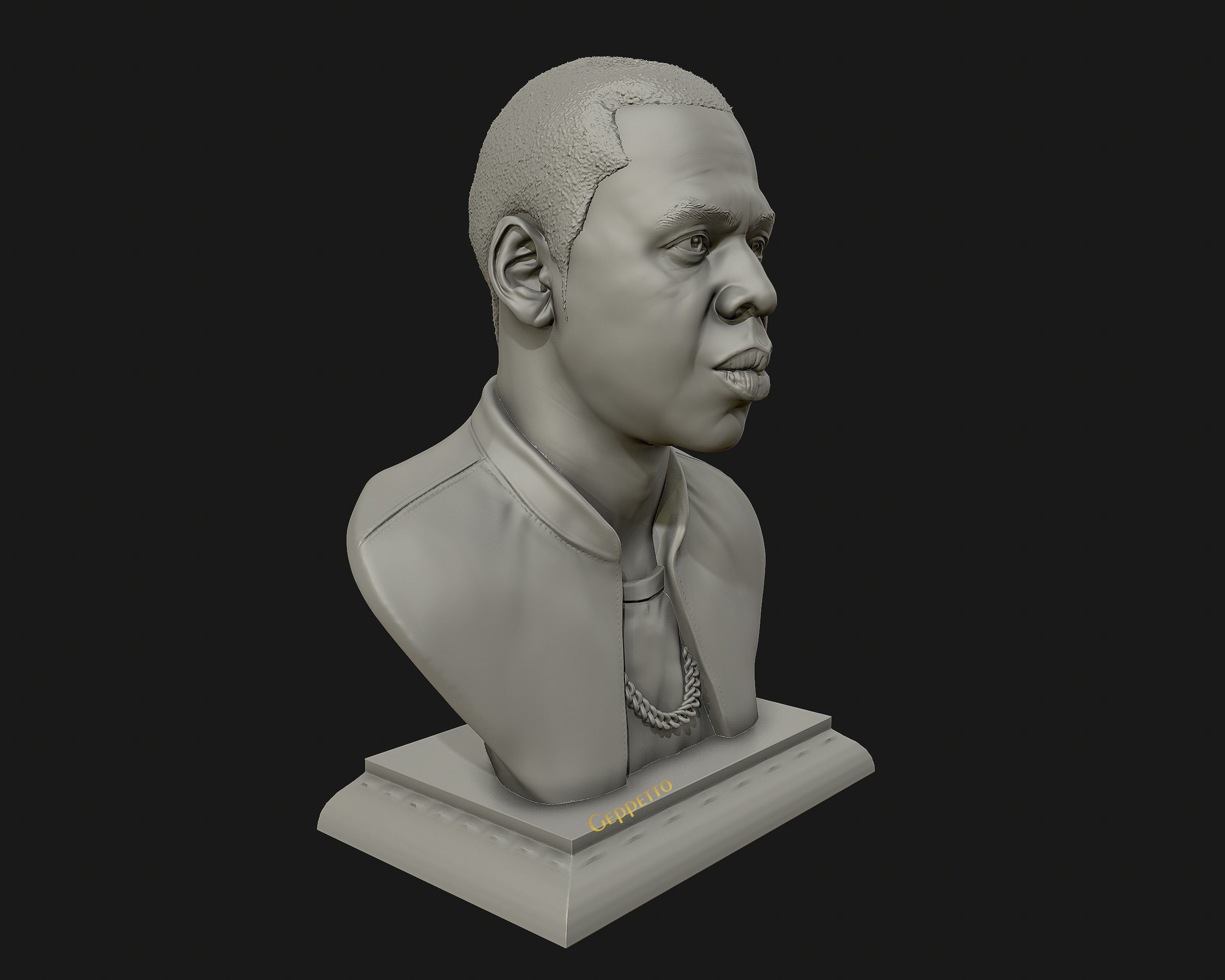 Jay Z Portrait sculpture ready to 3D print 3D print model_25