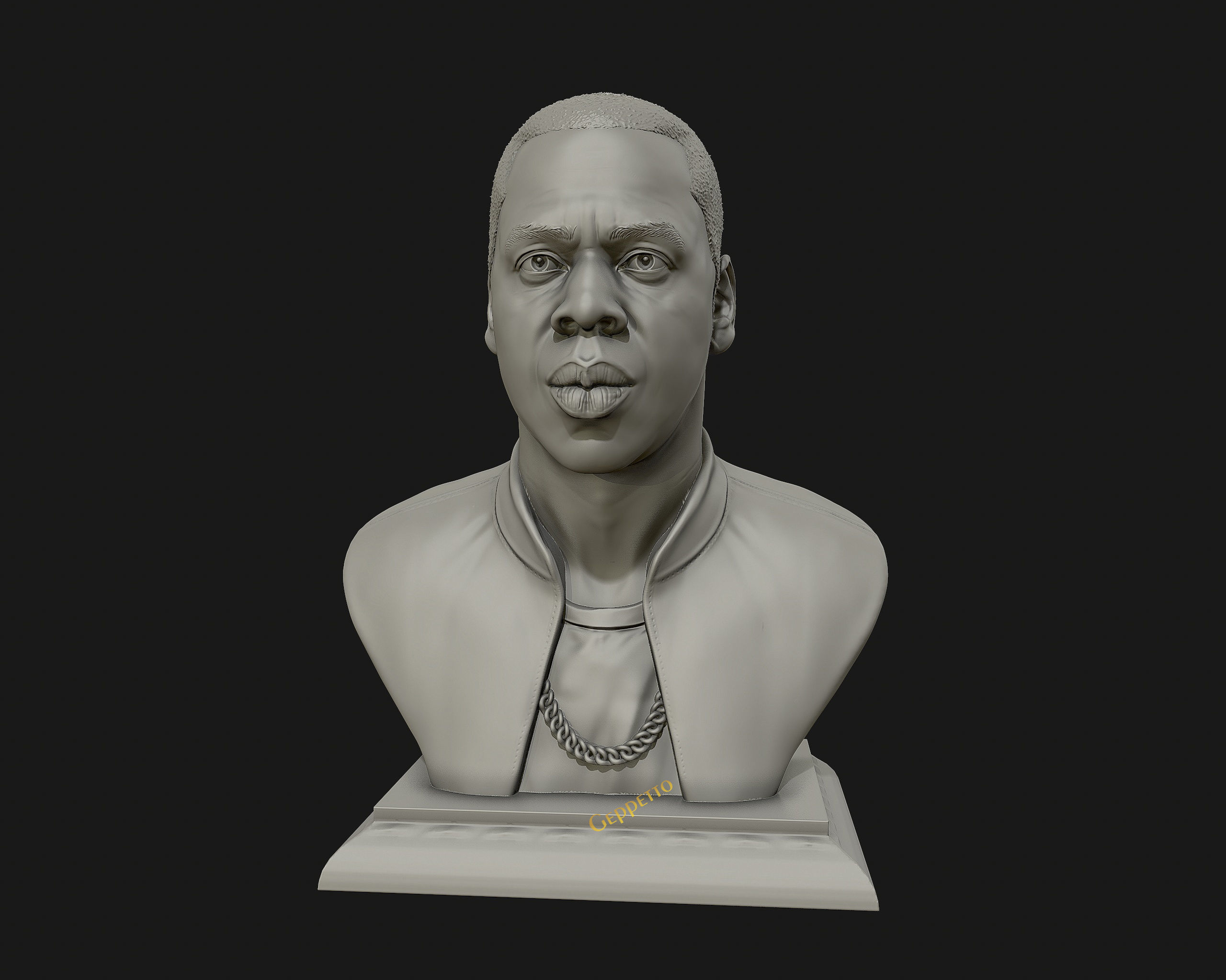 Jay Z Portrait sculpture ready to 3D print 3D print model_27