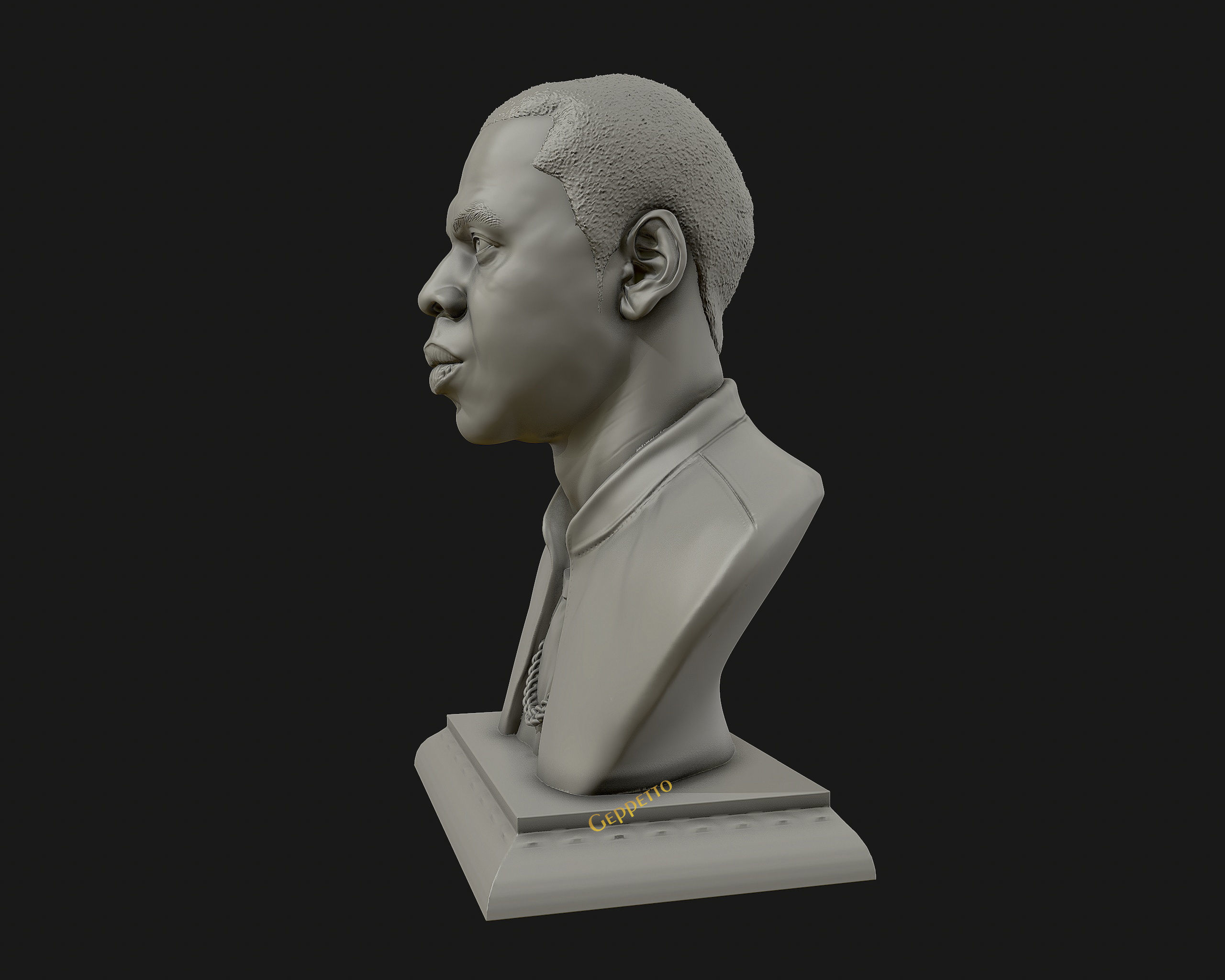 Jay Z Portrait sculpture ready to 3D print 3D print model_11