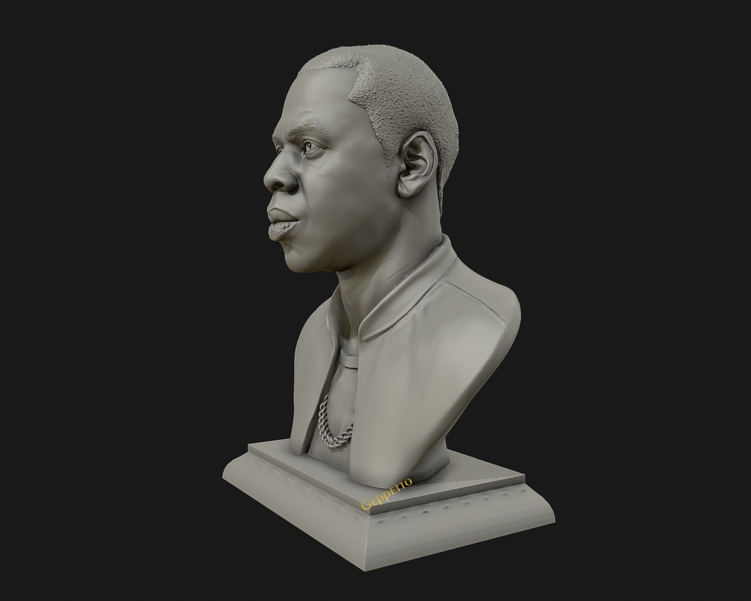 Jay Z Portrait sculpture ready to 3D print 3D print model_45