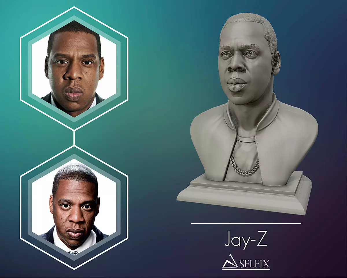 Jay Z Portrait sculpture ready to 3D print 3D print model_0