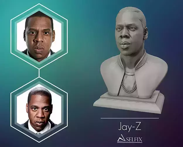 Jay Z Portrait sculpture ready to 3D print