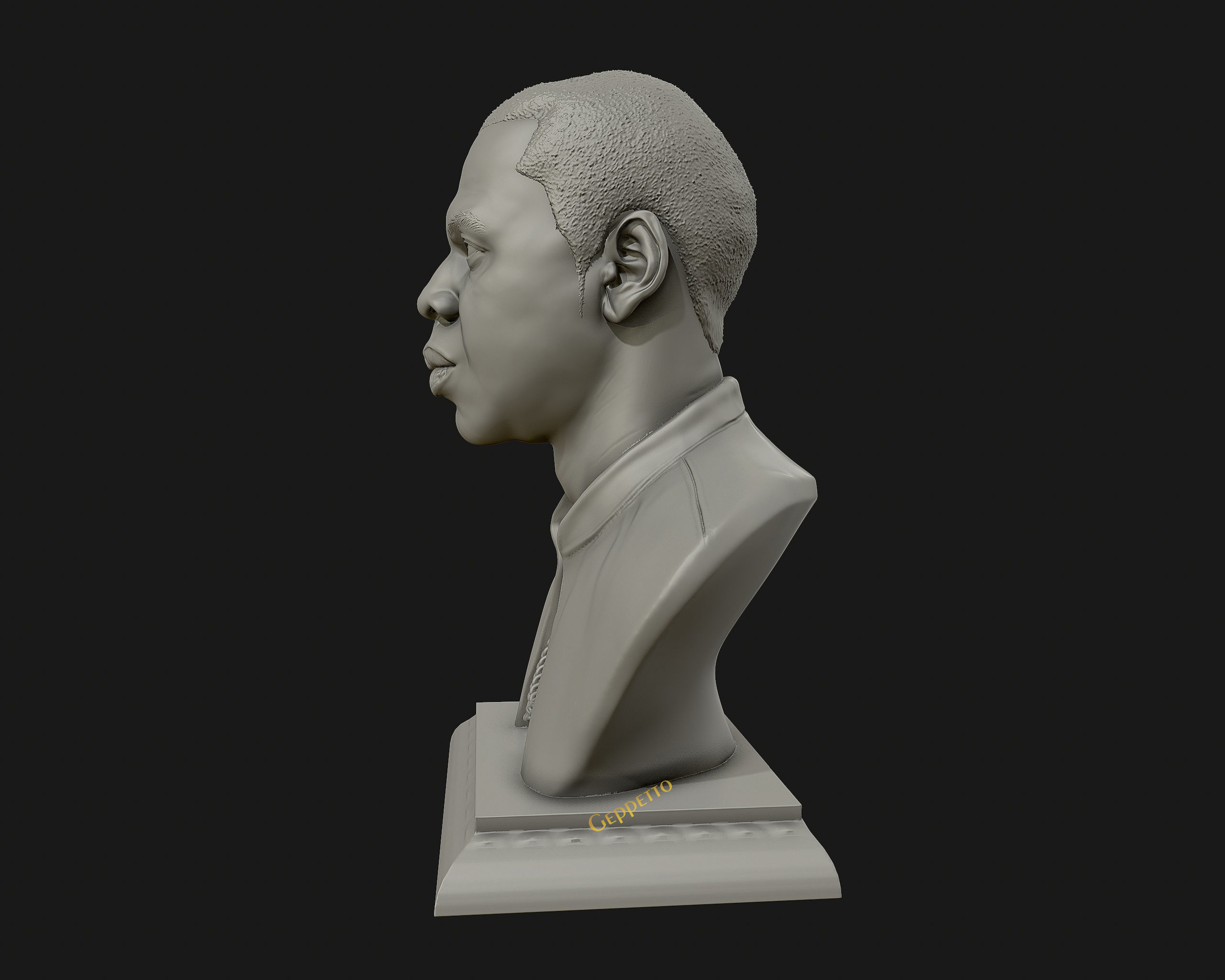 Jay Z Portrait sculpture ready to 3D print 3D print model_13