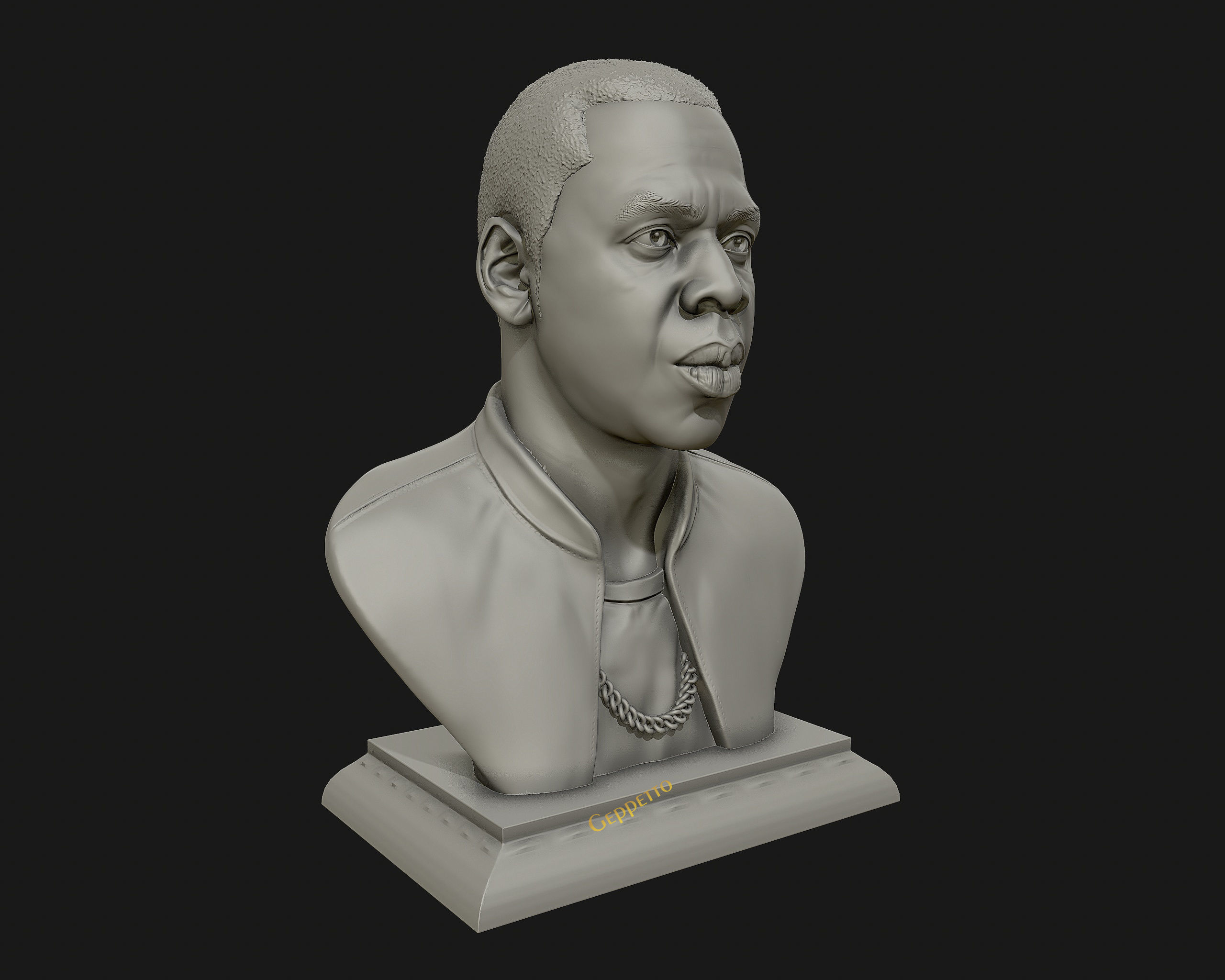 Jay Z Portrait sculpture ready to 3D print 3D print model_28