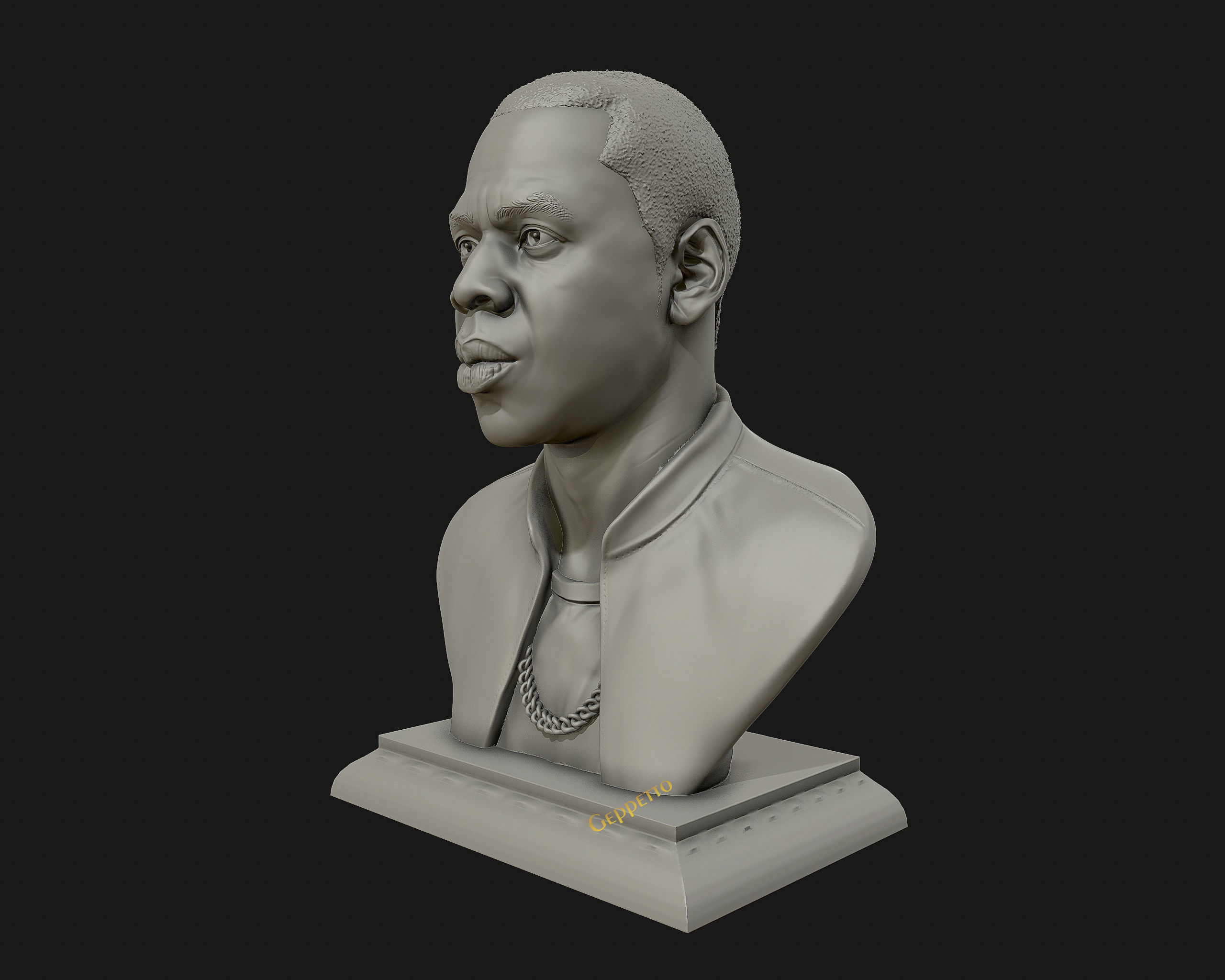 Jay Z Portrait sculpture ready to 3D print 3D print model_40