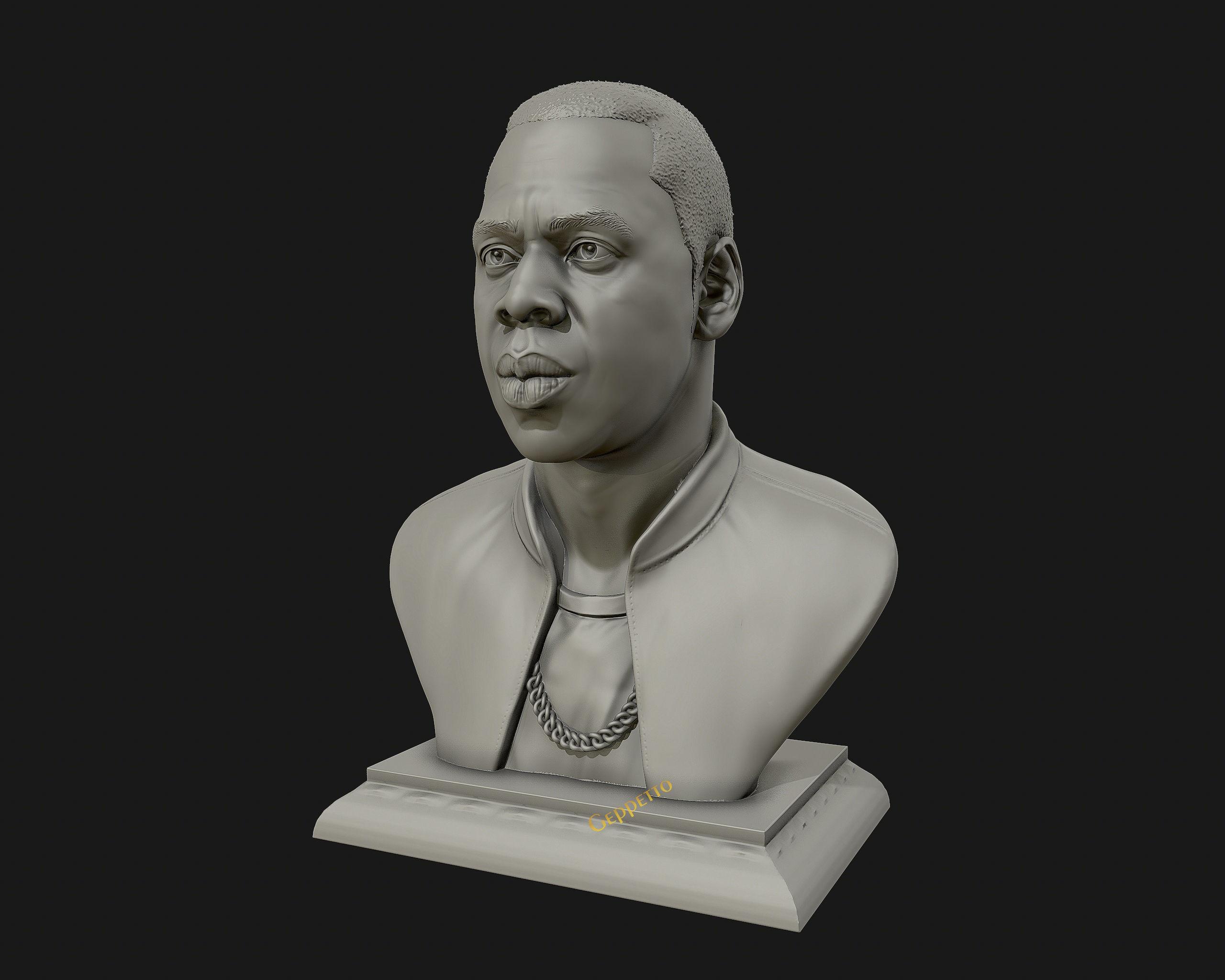 Jay Z Portrait sculpture ready to 3D print 3D print model_31