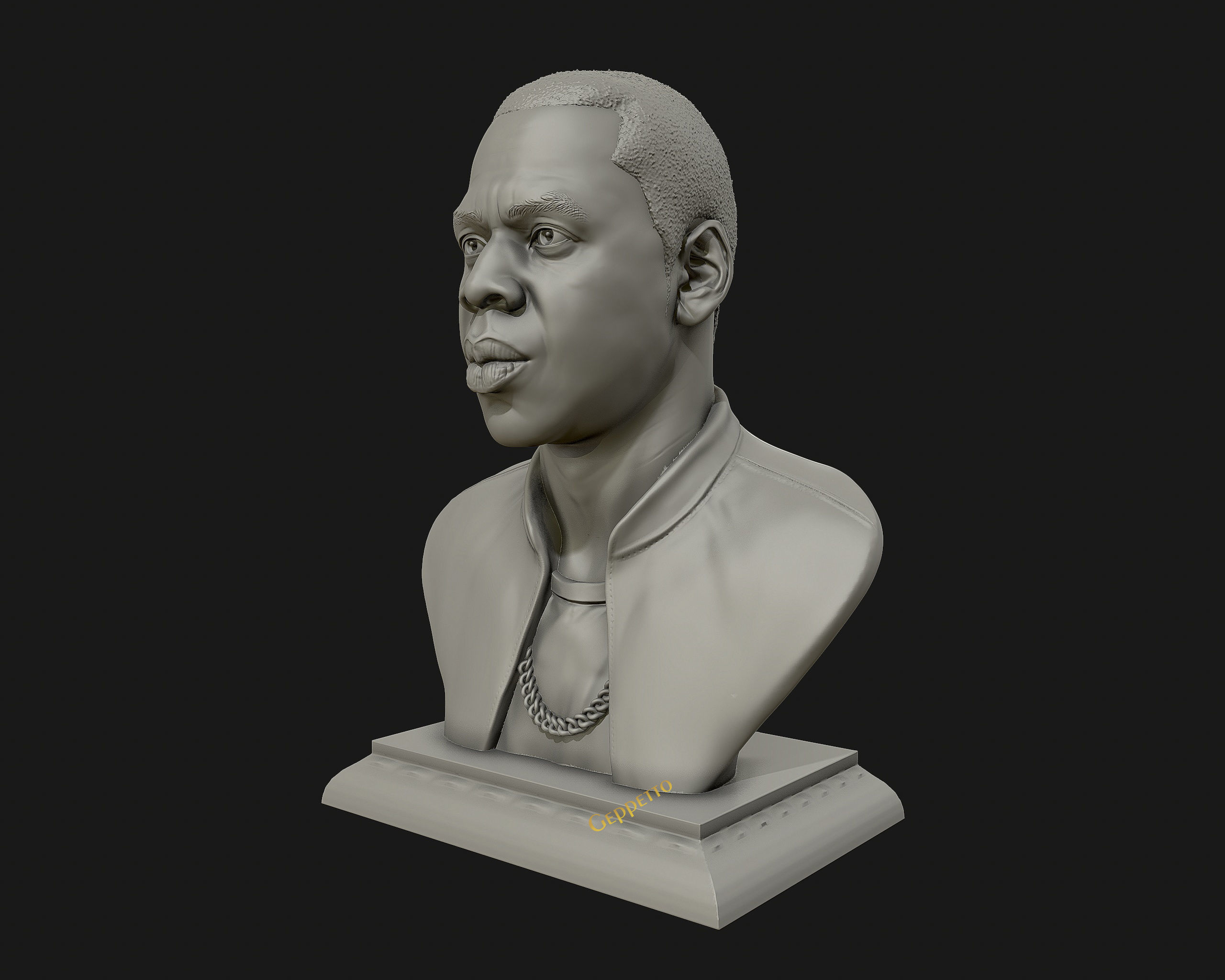 Jay Z Portrait sculpture ready to 3D print 3D print model_38