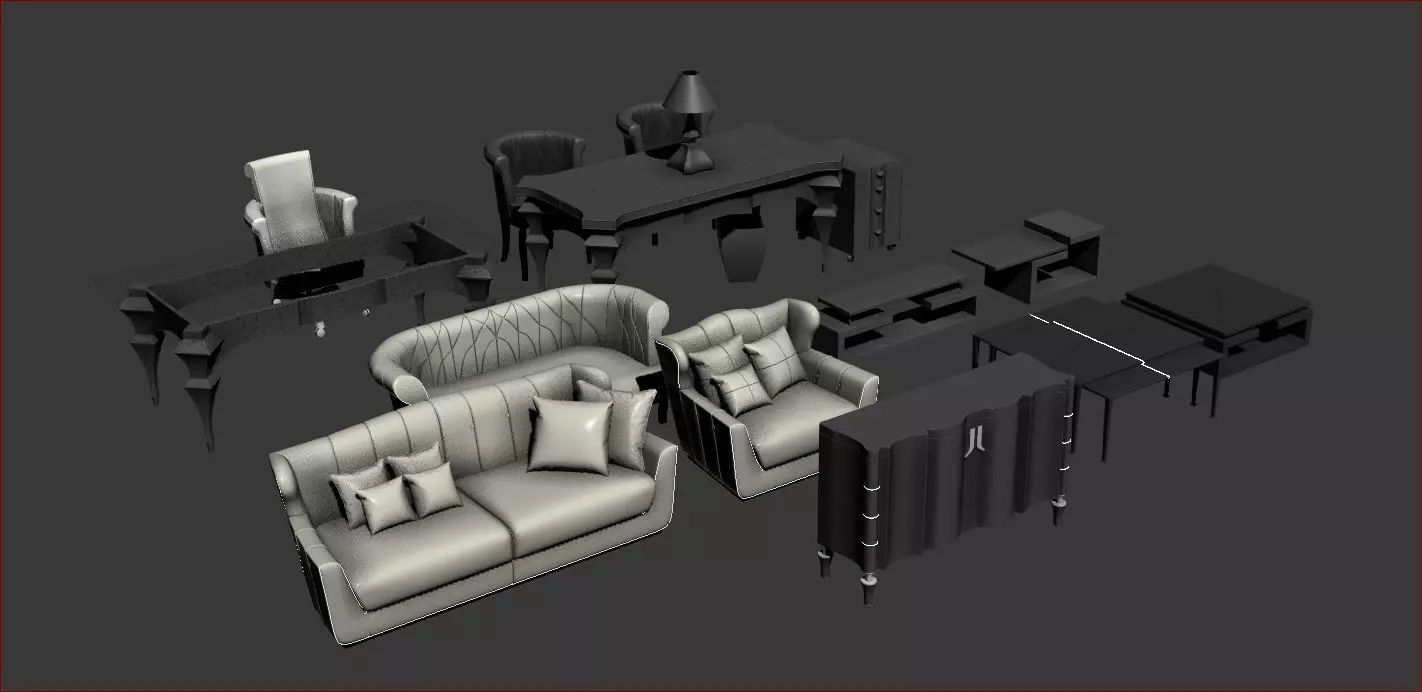 STUDY ROOM 3D model_0