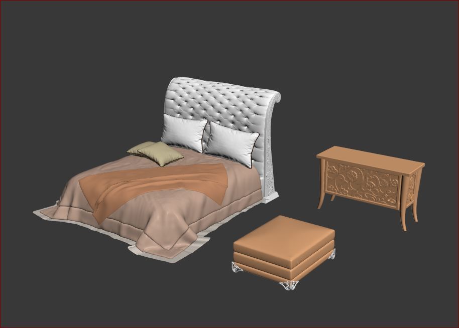 BEDROOM SET 6 chair 3D model_76