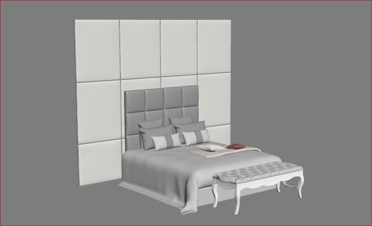 BEDROOM SET 6 chair 3D model_39