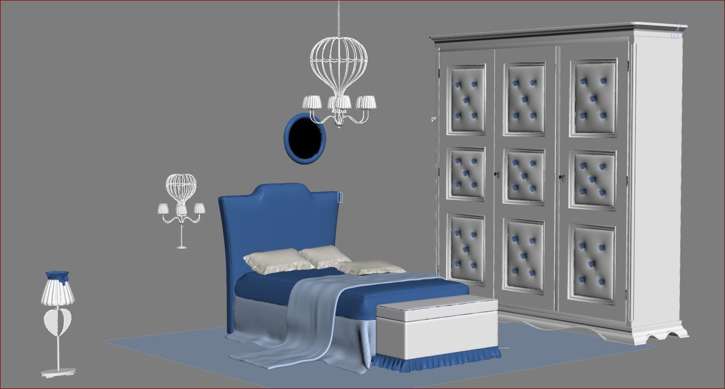 BEDROOM SET 6 chair 3D model_53