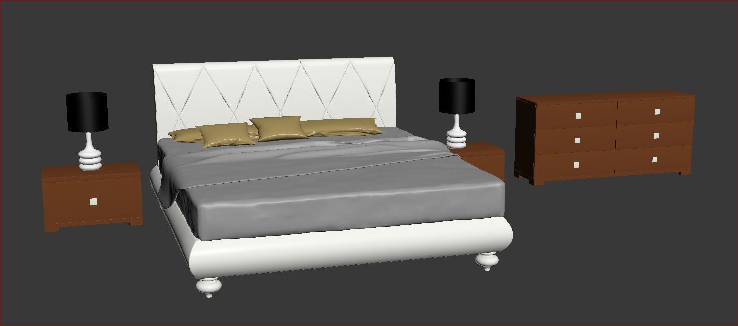 BEDROOM SET 6 chair 3D model_42