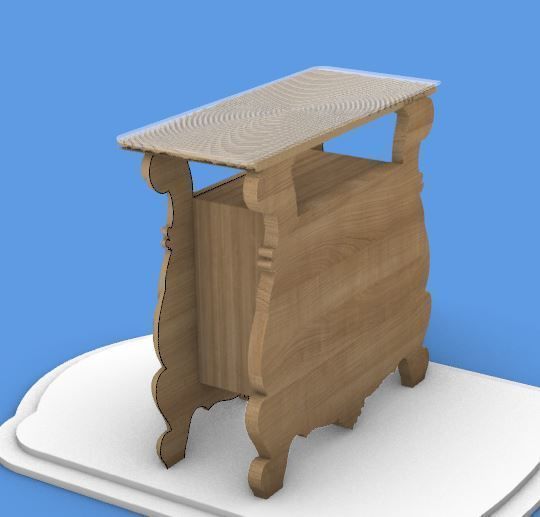 bedside table design stl and  3D model_5