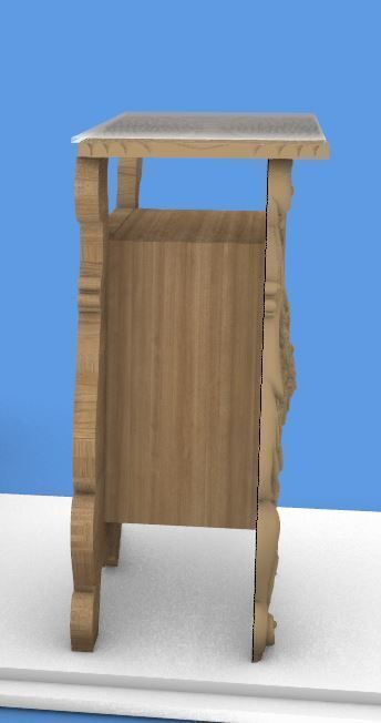 bedside table design stl and  3D model_3