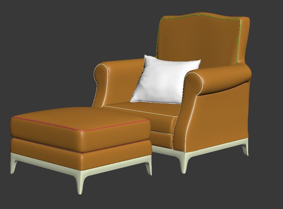ARM CHAIR 1 3D model_132