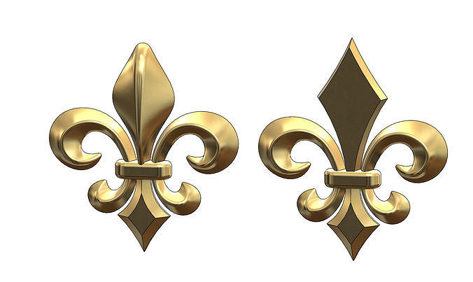 Royal lily Lys flower Fleur de lys  3D print model
