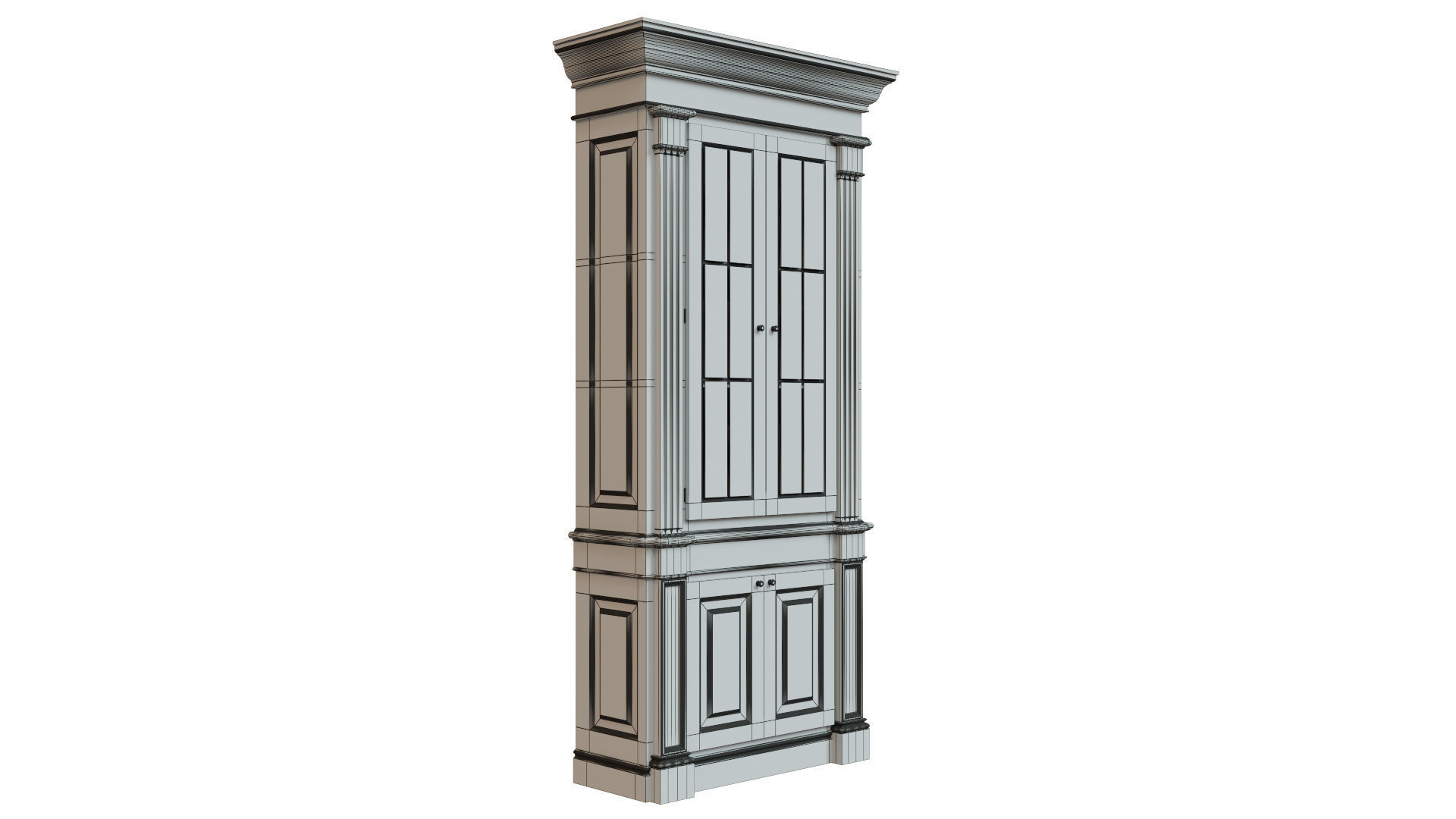 Bookcase 1100 3D model_11