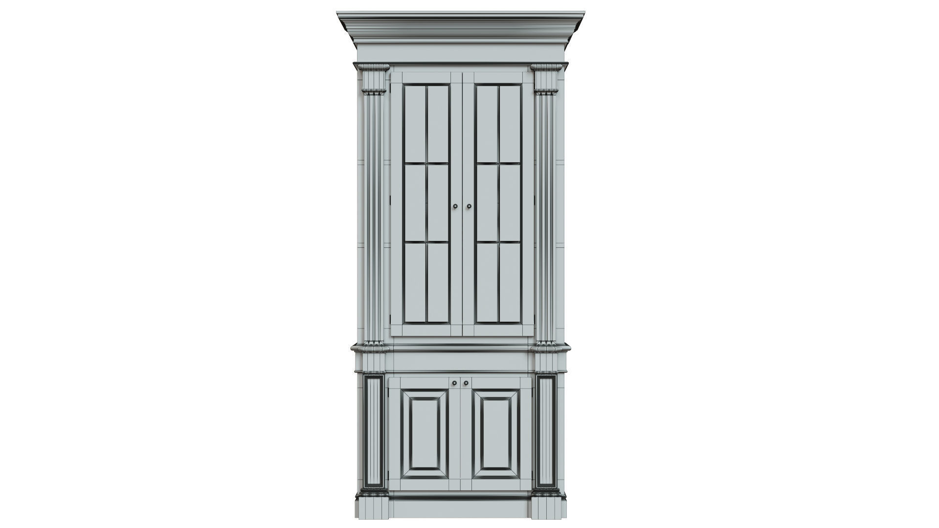 Bookcase 1100 3D model_9