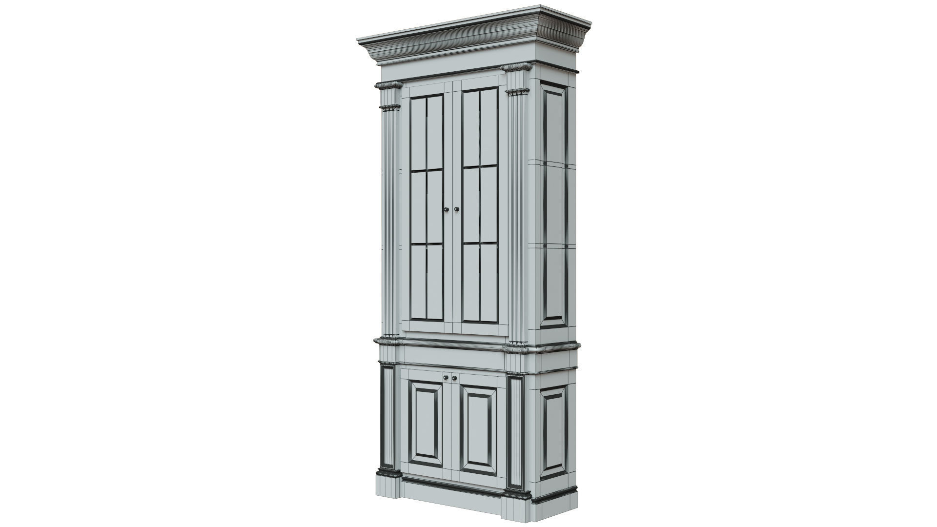 Bookcase 1100 3D model_10