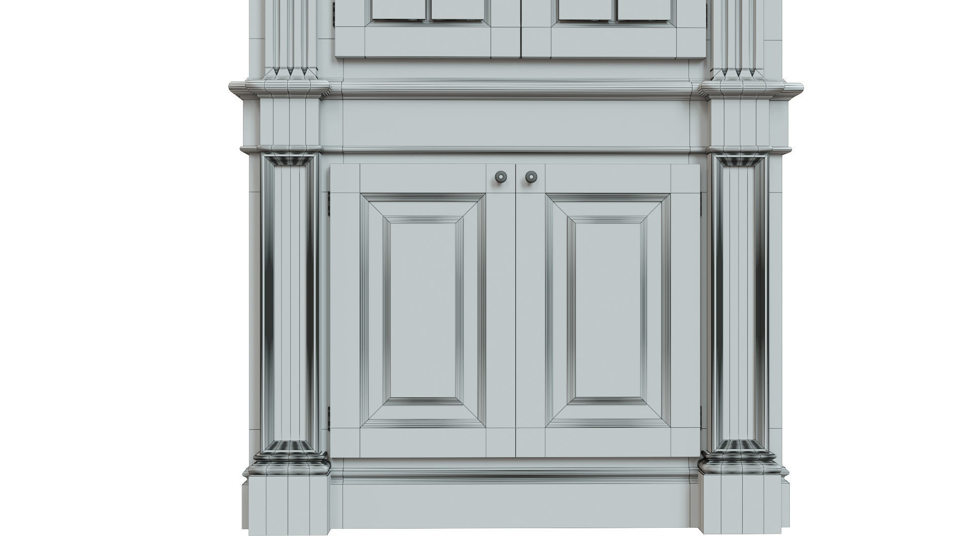 Bookcase 1100 3D model_8