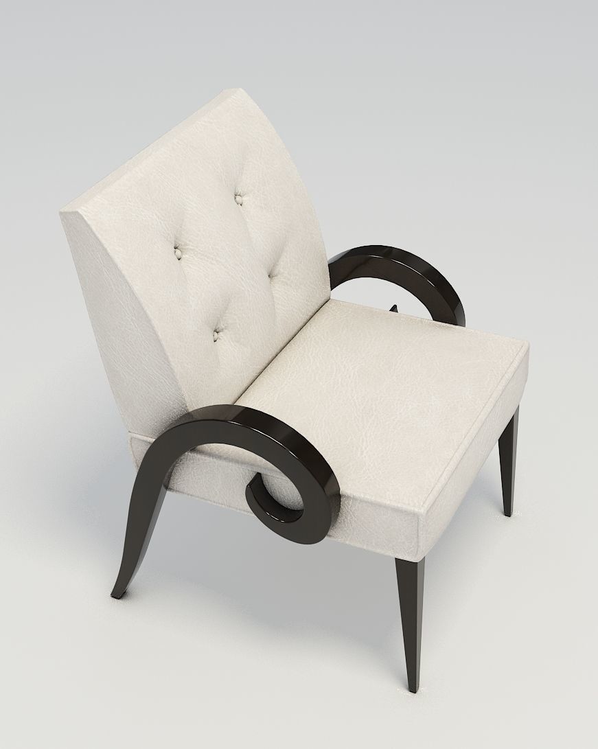 modern chair Low-poly 3D model_1