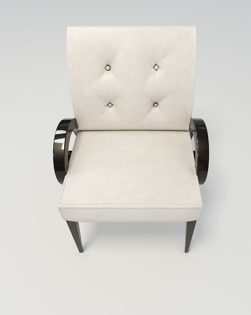 modern chair Low-poly 3D model_2