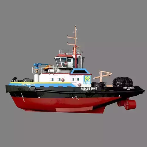  Smith Damietta tugboat  Low-poly 3D model