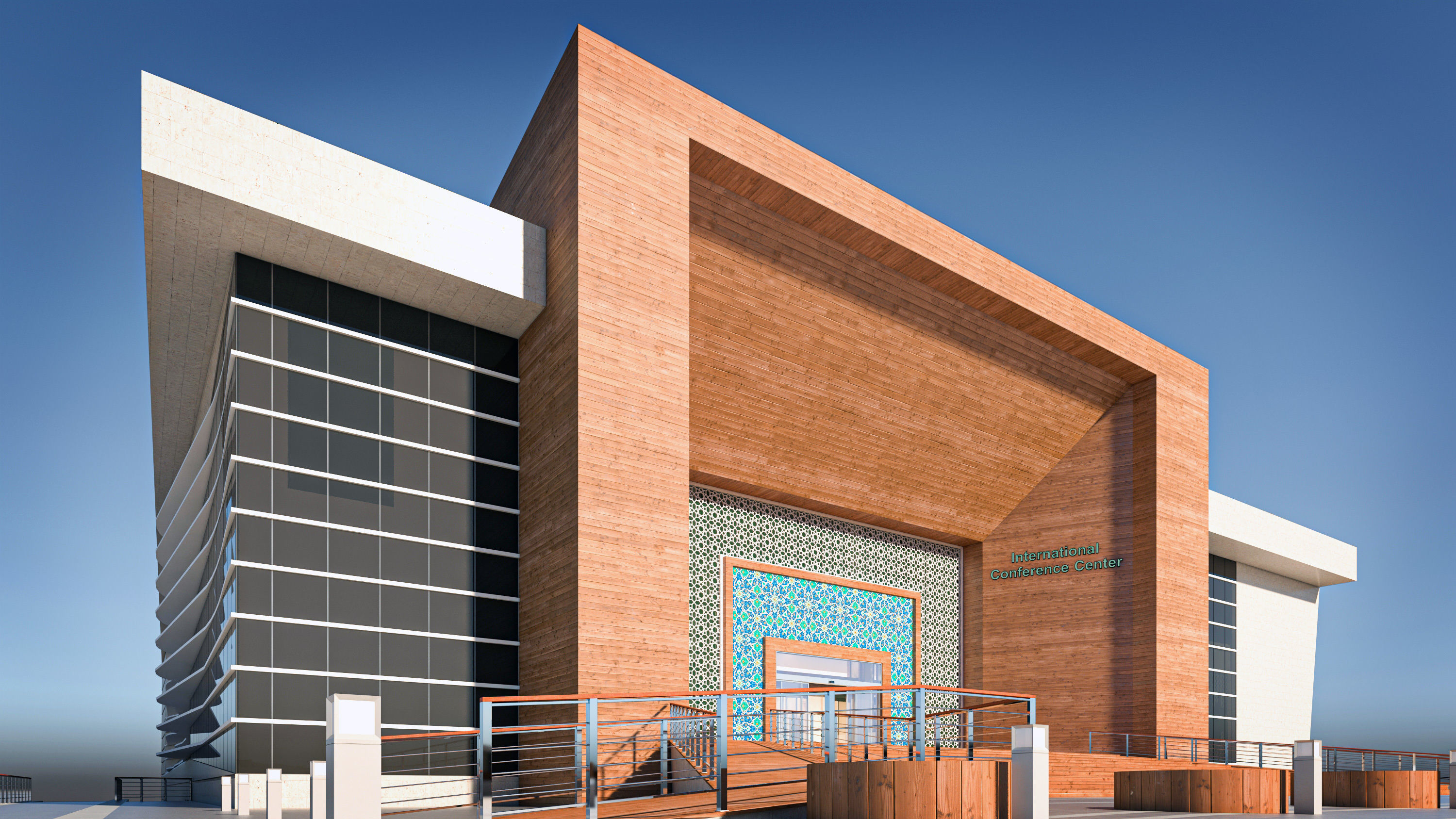 High Detail Conference Center low poly Low-poly 3D model_8