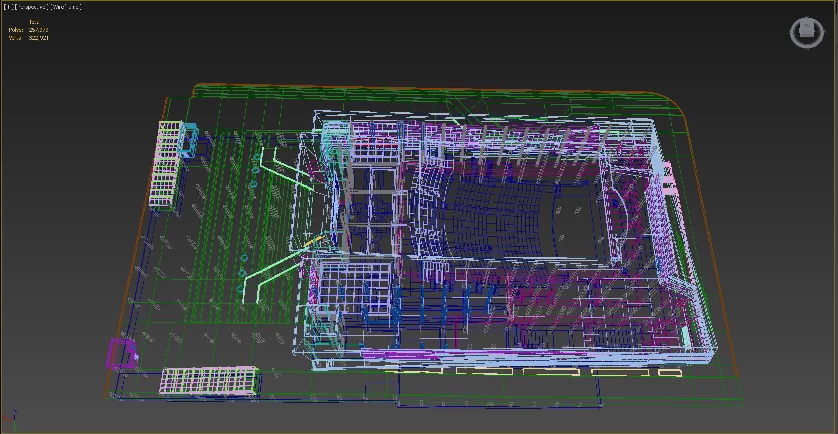 High Detail Conference Center low poly Low-poly 3D model_14