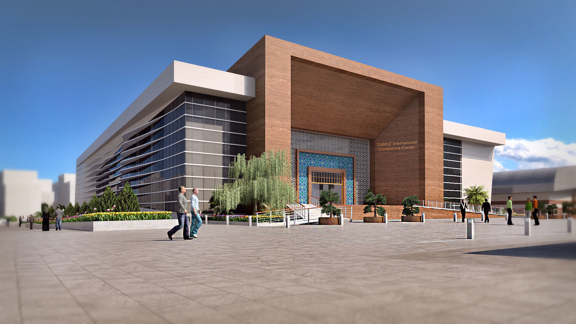 High Detail Conference Center low poly Low-poly 3D model_1