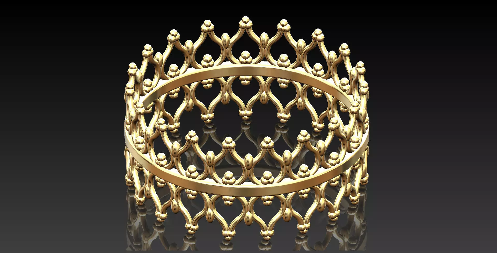 Collection of crown shaped rings Free 3D print model