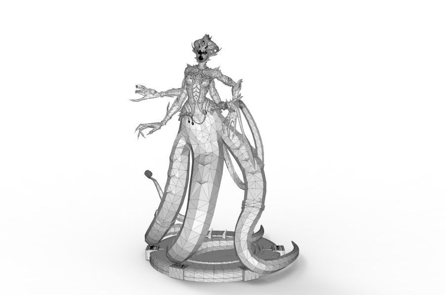 Snake Woman Creature 3D print model_12