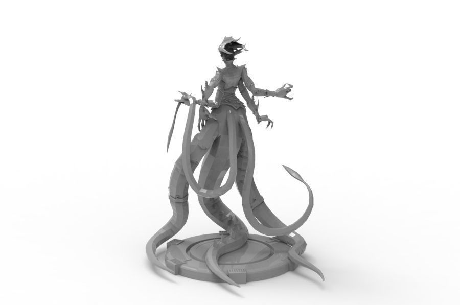 Snake Woman Creature 3D print model_6
