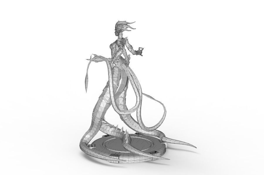 Snake Woman Creature 3D print model_15