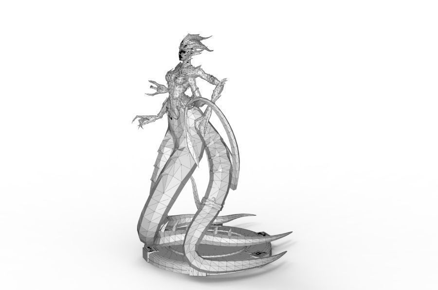 Snake Woman Creature 3D print model_13