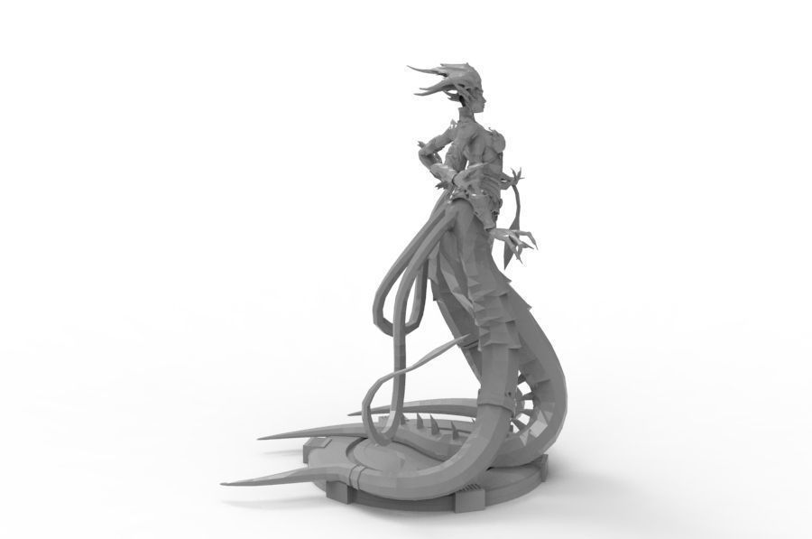 Snake Woman Creature 3D print model_9