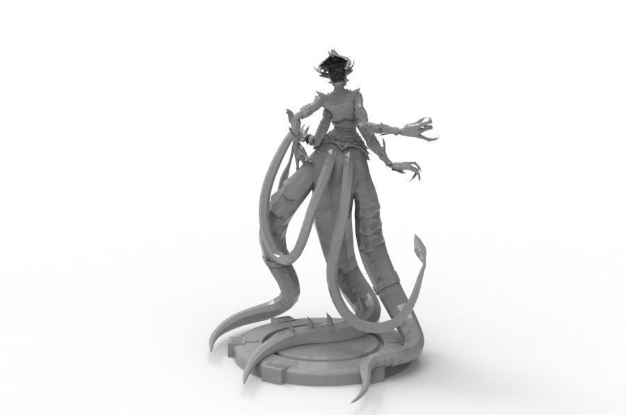 Snake Woman Creature 3D print model_7