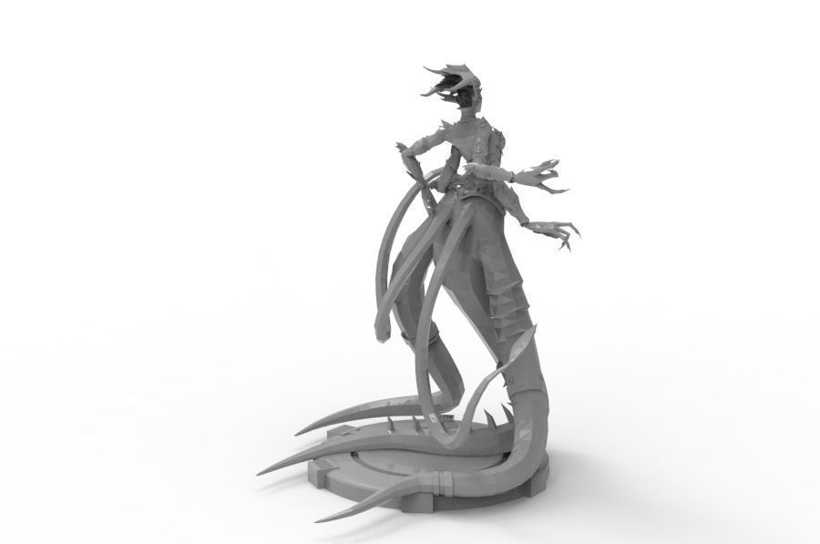 Snake Woman Creature 3D print model_8