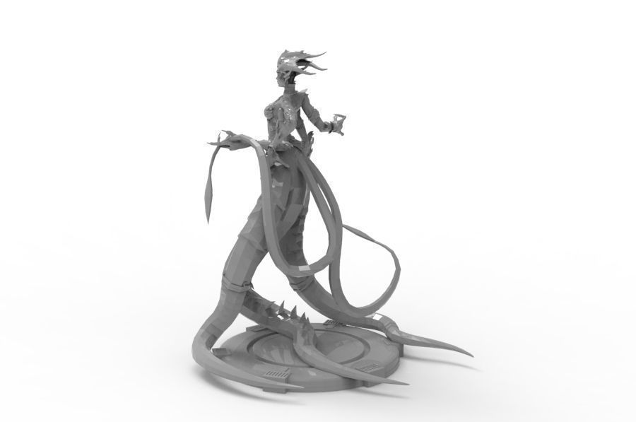 Snake Woman Creature 3D print model_5