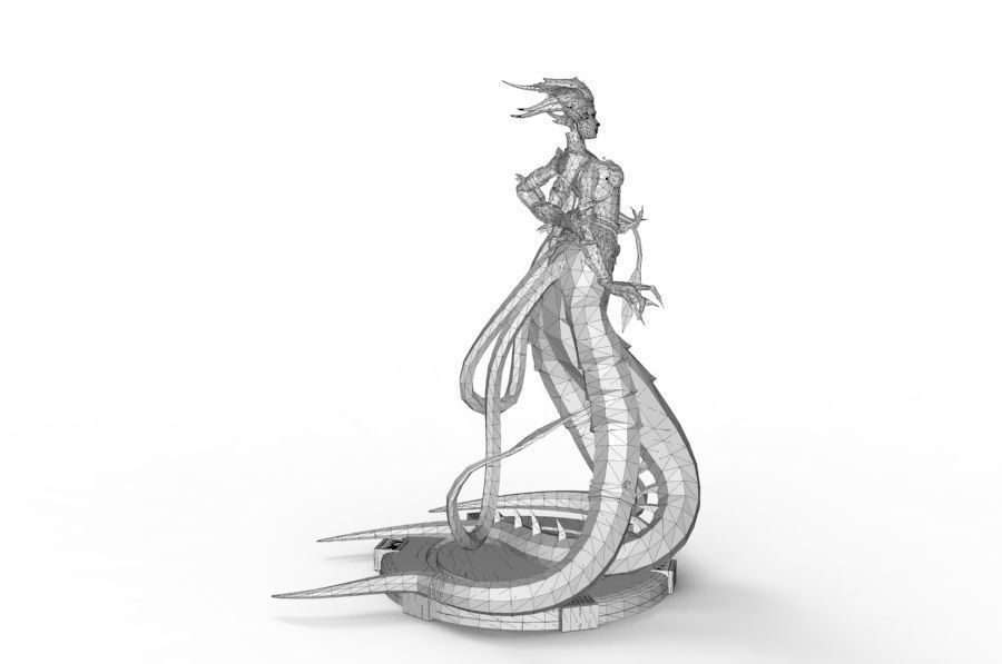 Snake Woman Creature 3D print model_19
