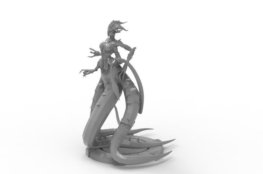 Snake Woman Creature 3D print model_3