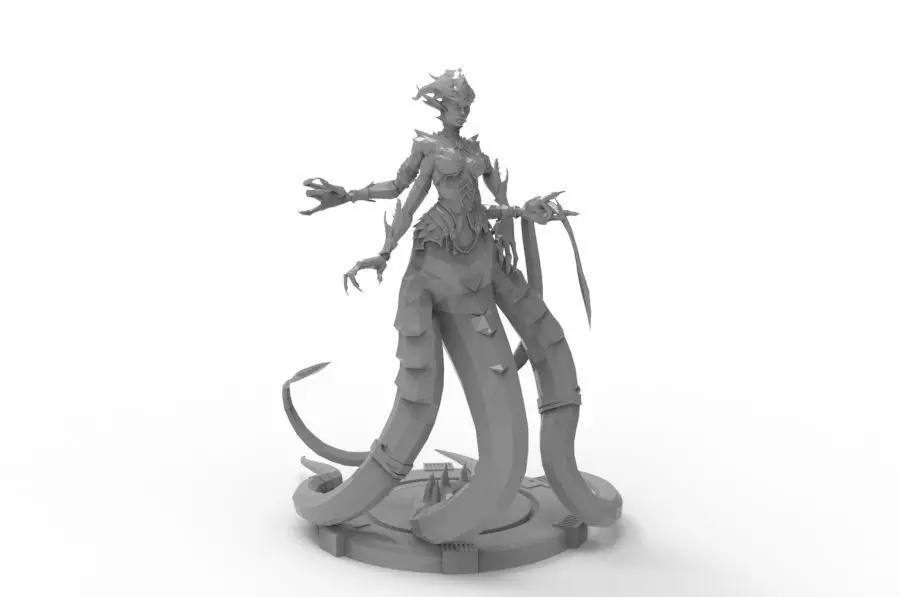 Snake Woman Creature 3D print model_0