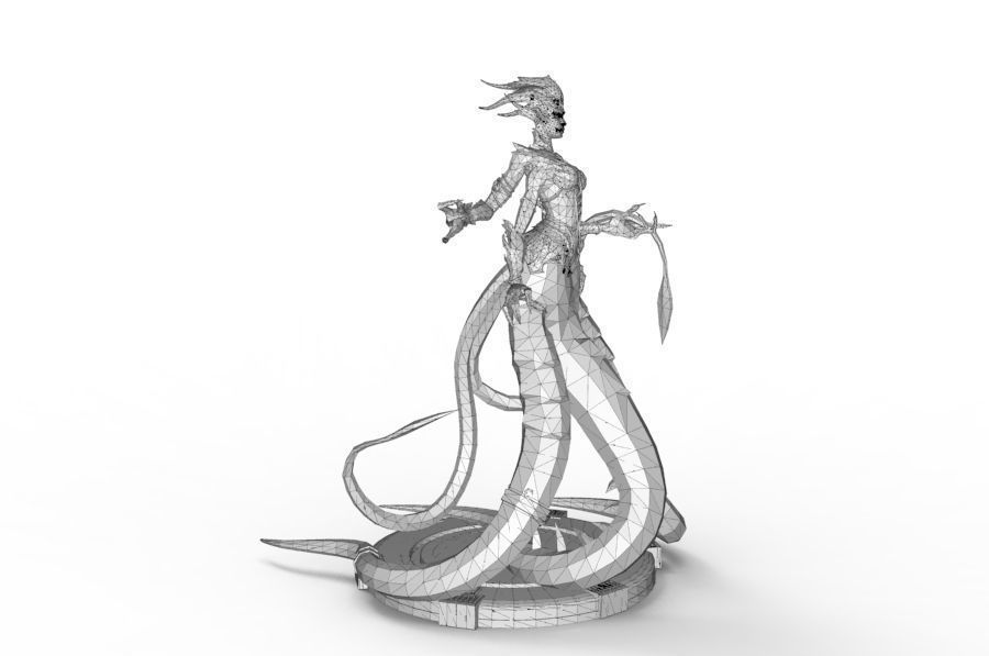 Snake Woman Creature 3D print model_11