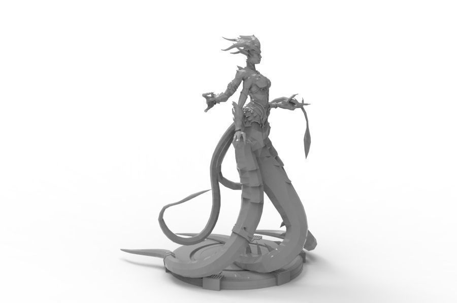 Snake Woman Creature 3D print model_1